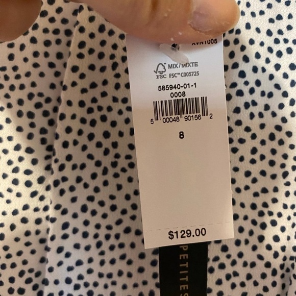 Banana Republic dress dots  playful  fully lined  size 8 nwt - Picture 3 of 5